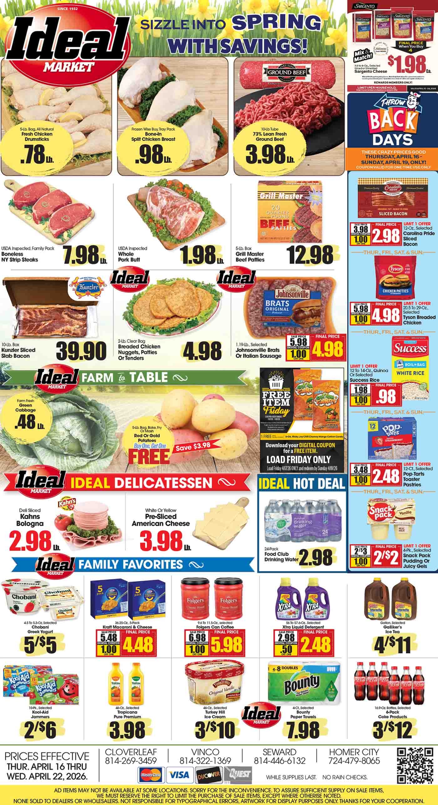 Ideal Market Advertised Specials April 16 thru 22-2026 Page 1 of 4