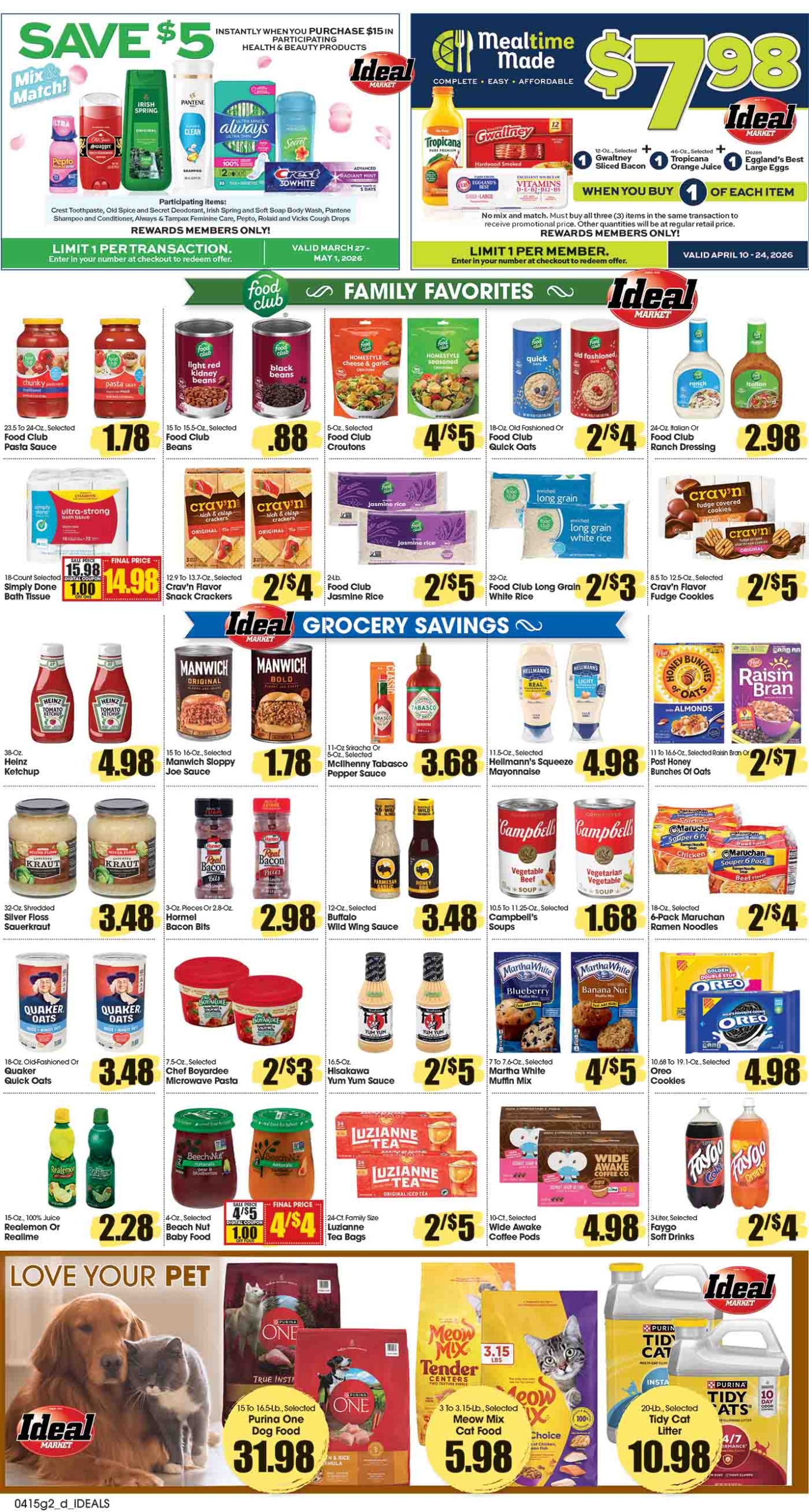 Ideal Market Advertised Specials April 16 thru 22-2026 Page 2 of 4