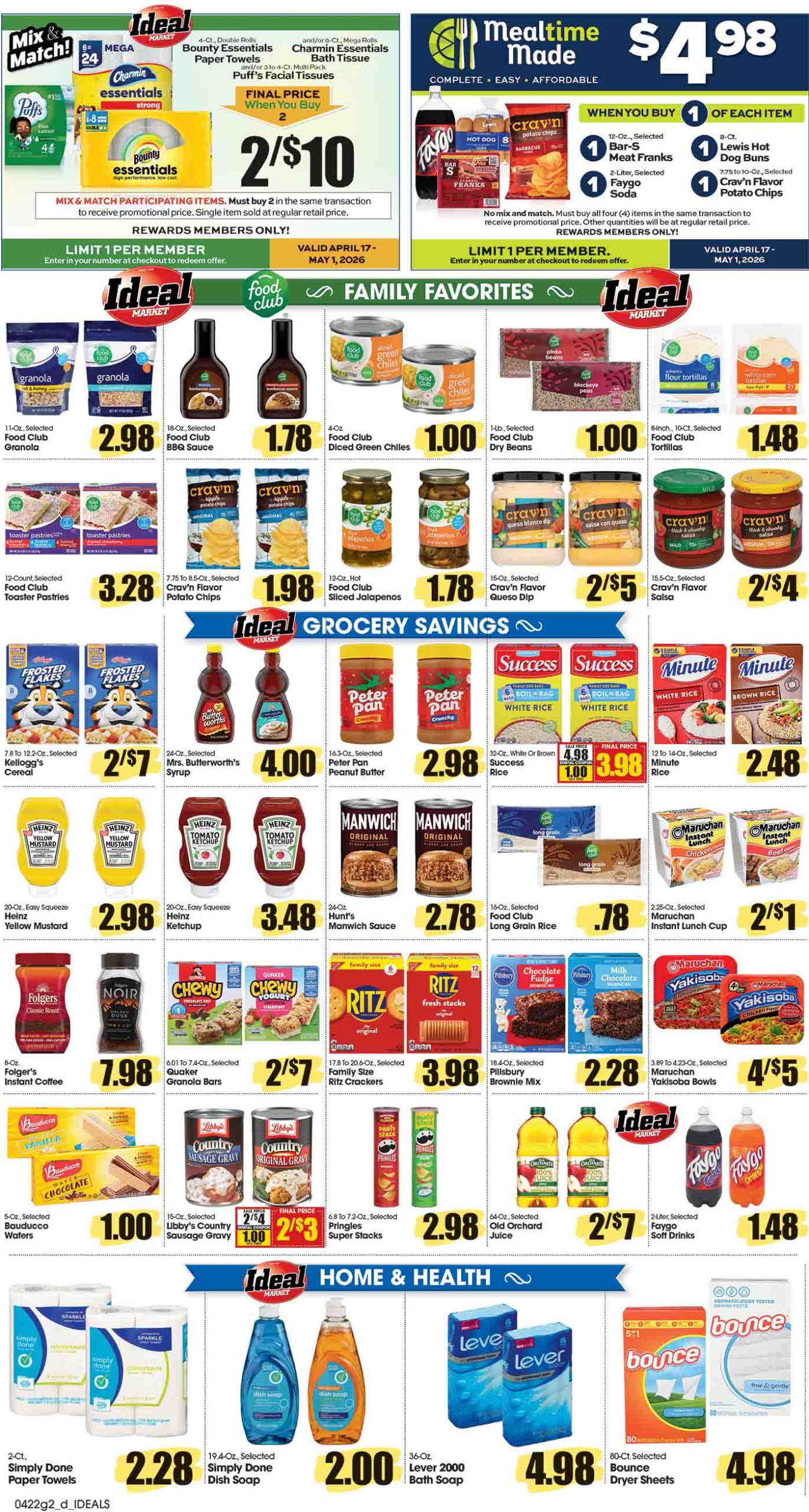 Ideal Market Advertised Specials April 23 thru 29-2026 Page 2 of 4