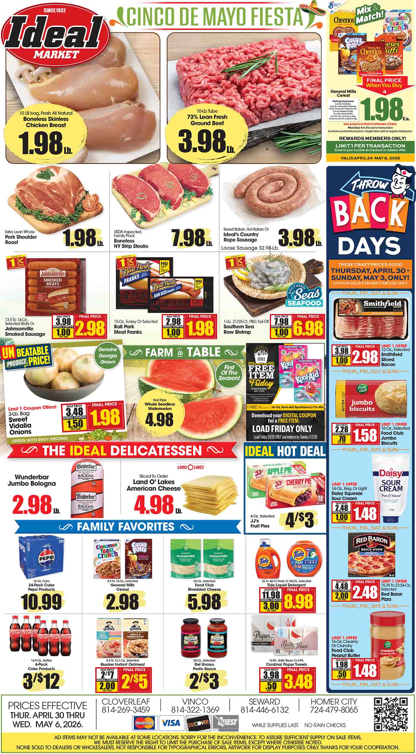 Ideal Market Advertised Specials April 30 thru May 6-2026 Page 1 of 4