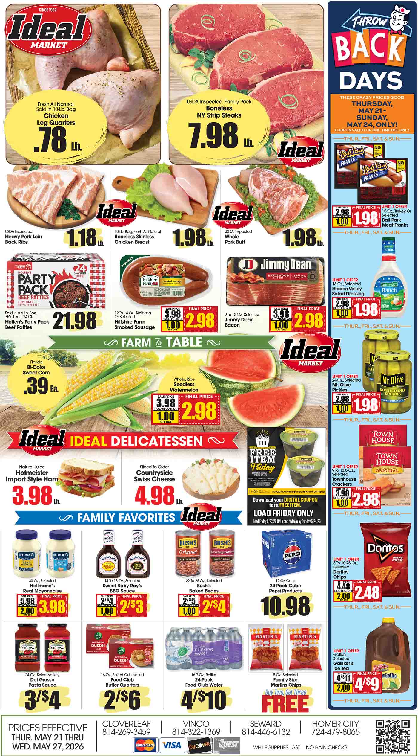 Ideal Market Advertised Specials May 21-27 2026 Page 1 of 4
