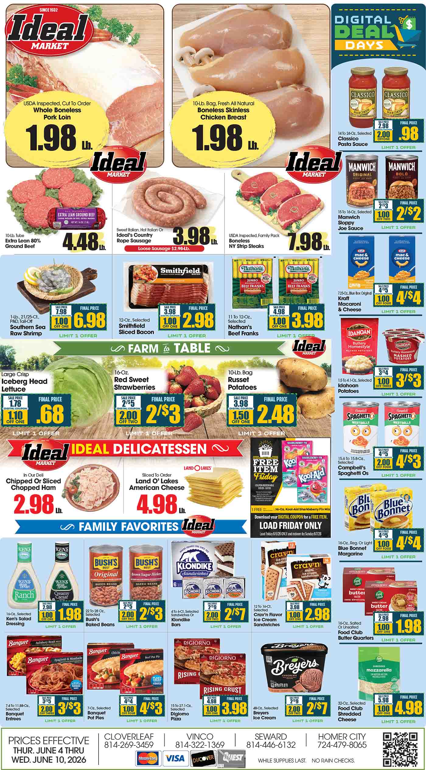 Ideal Market Advertised Specials June 4 thru10-2026 Page 1 of 4