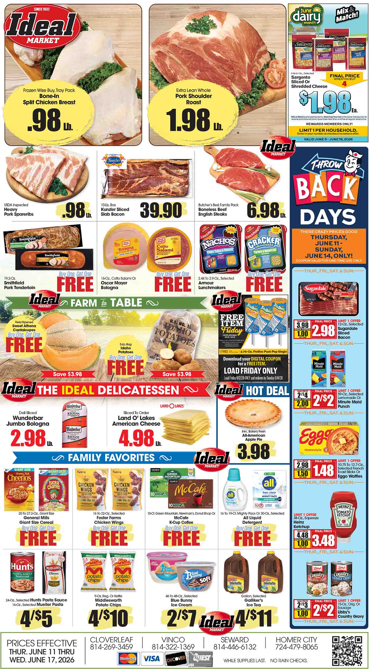 Ideal Market Advertised Specials June 11 thru17-2026 Page 1 of 4