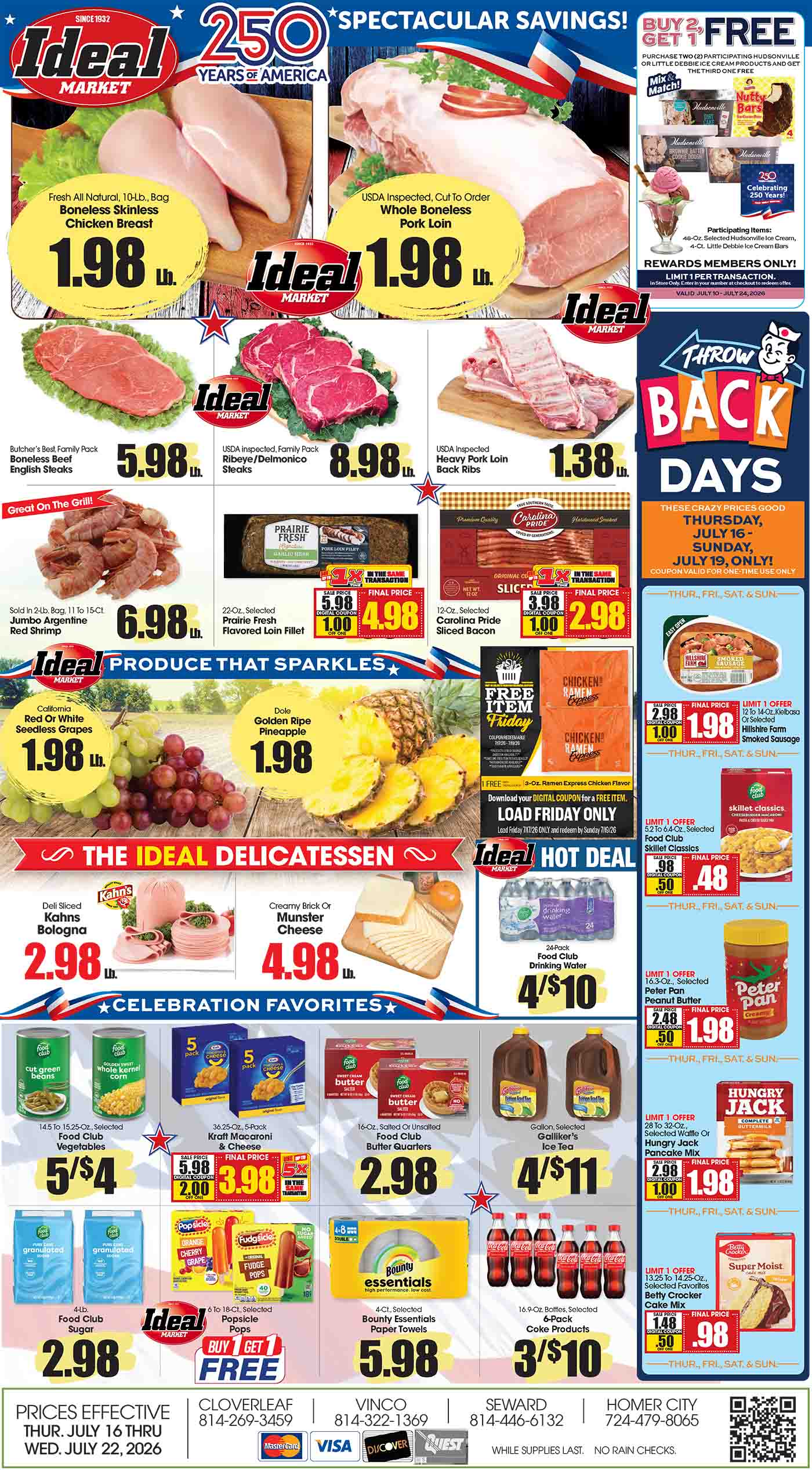 Ideal Market Advertised Specials July 16 thru 22, 2026 Page 1 of 4