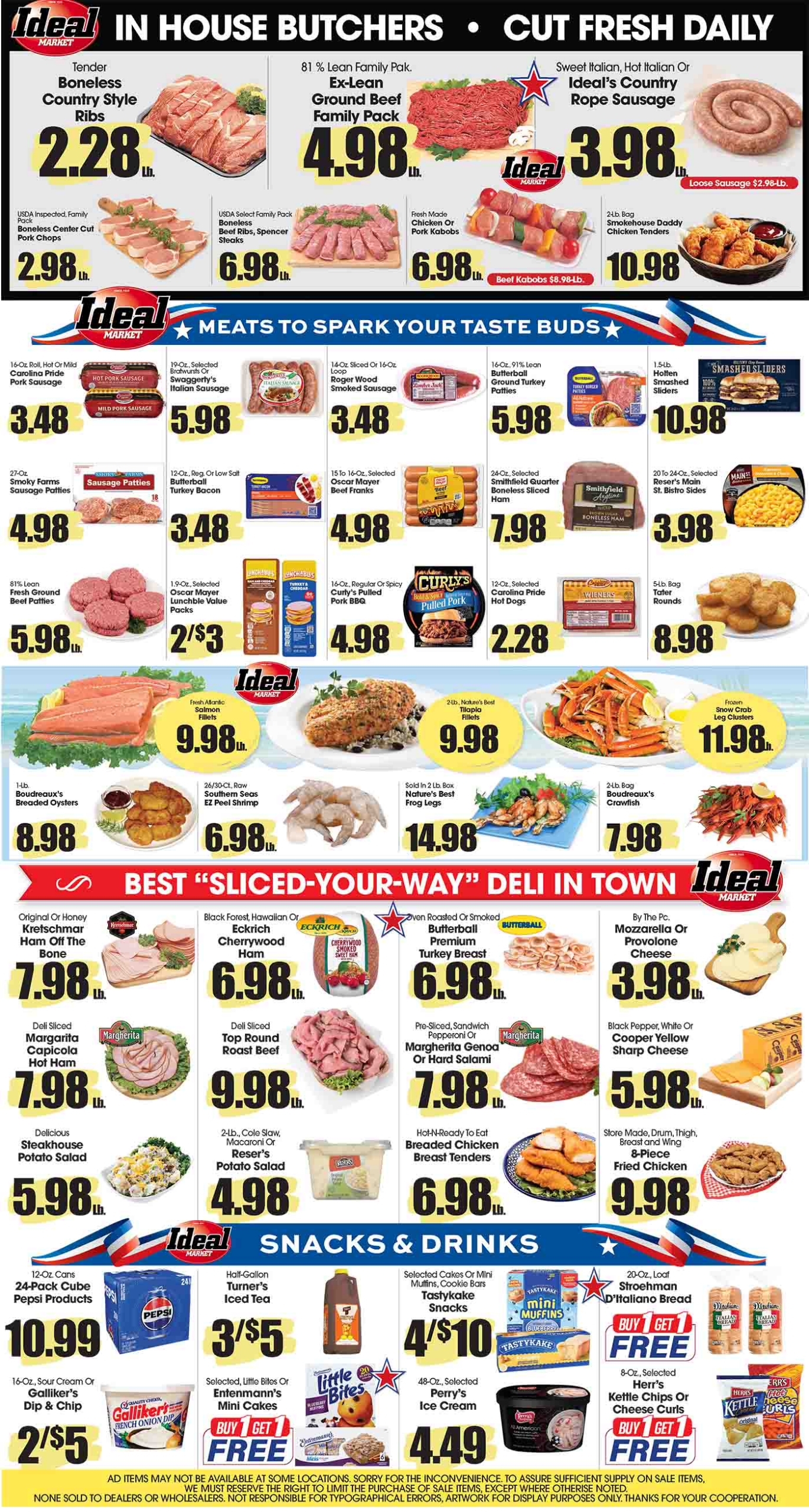 Ideal Market Advertised Specials July 16 thru 22, 2026 Page 4 of 4