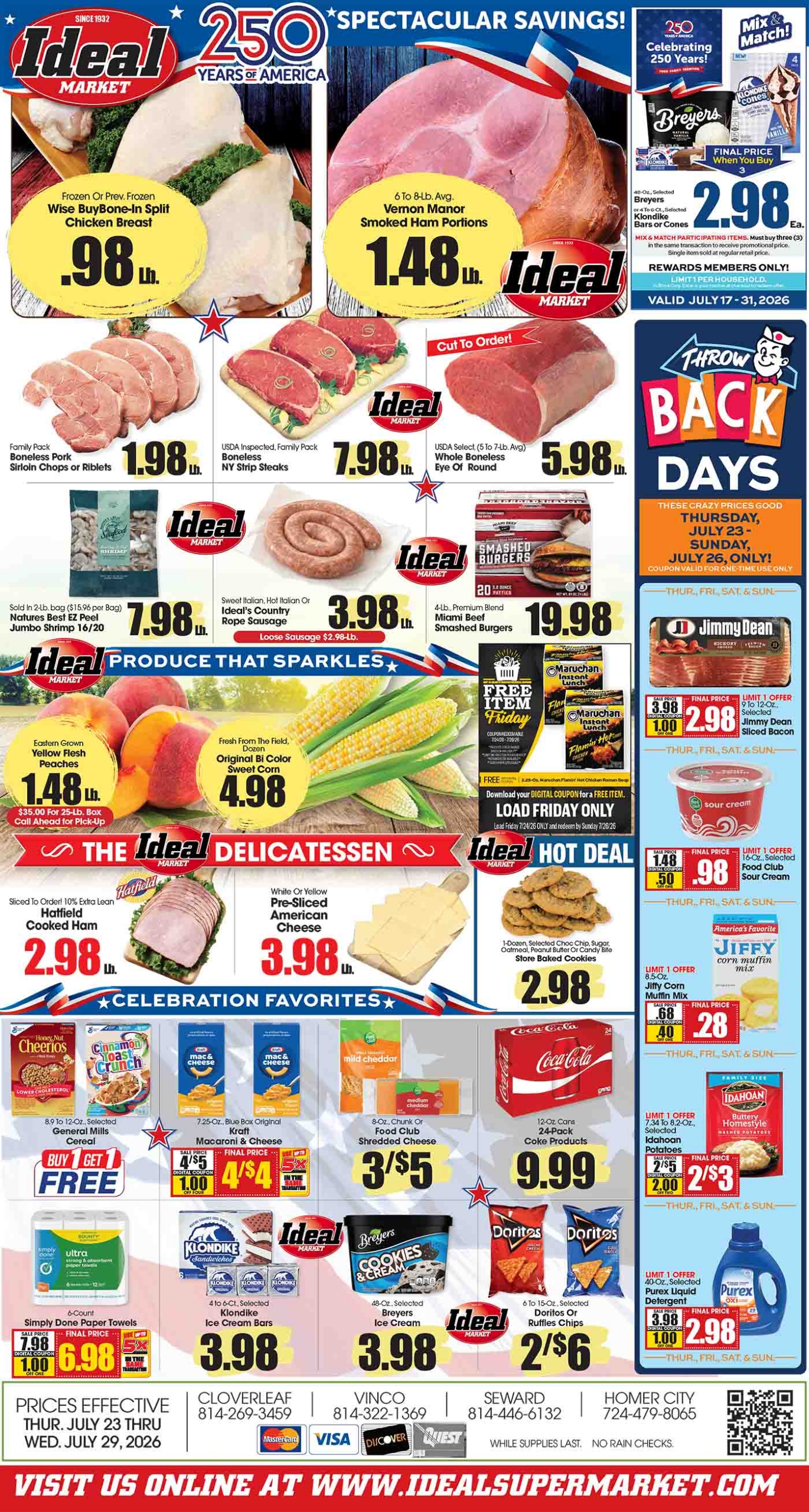 Ideal Market Advertised Specials July 23 thru 29, 2026 Page 1 of 4