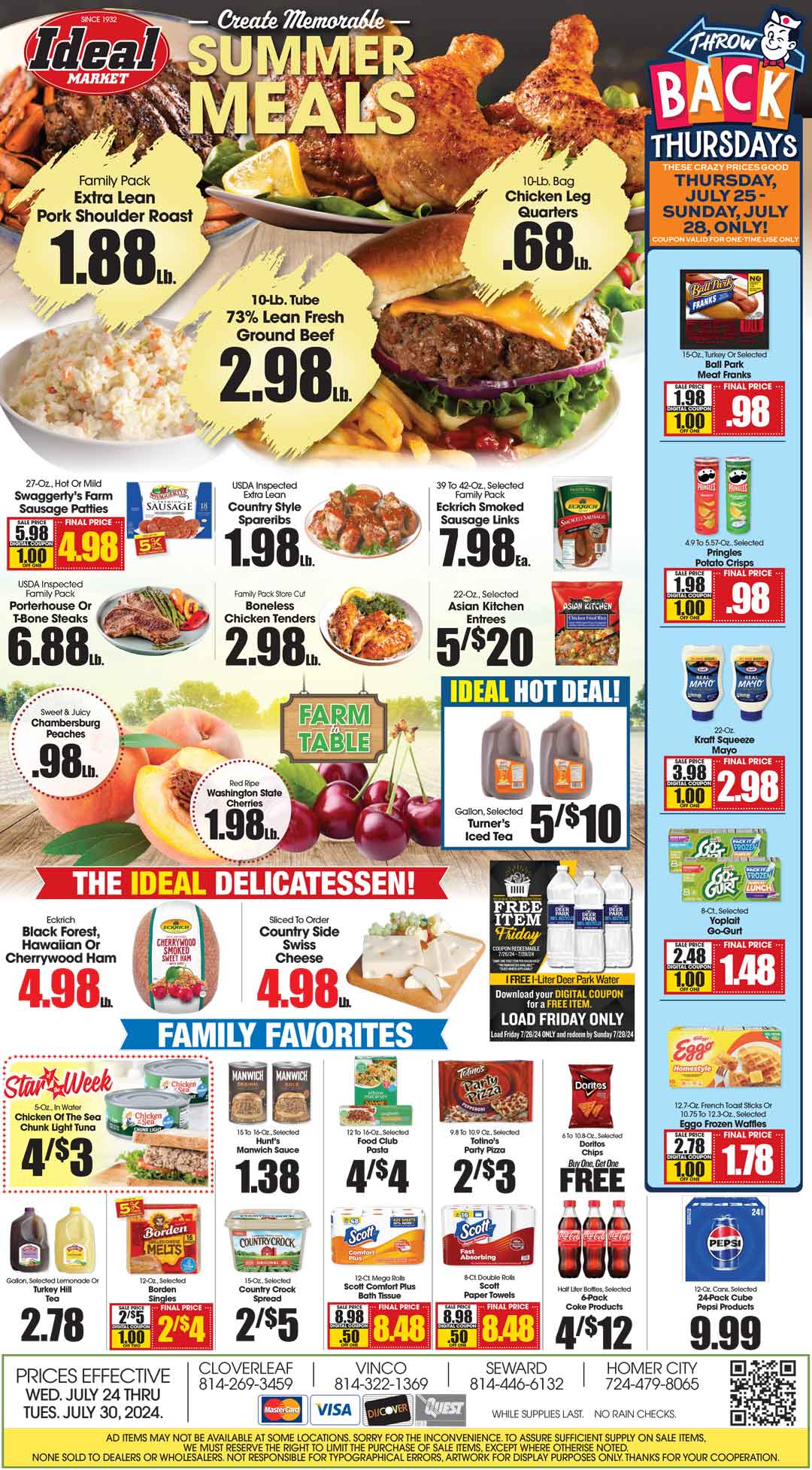 Ideal Market Specials July 24-30, 2024 Page 1 of 4