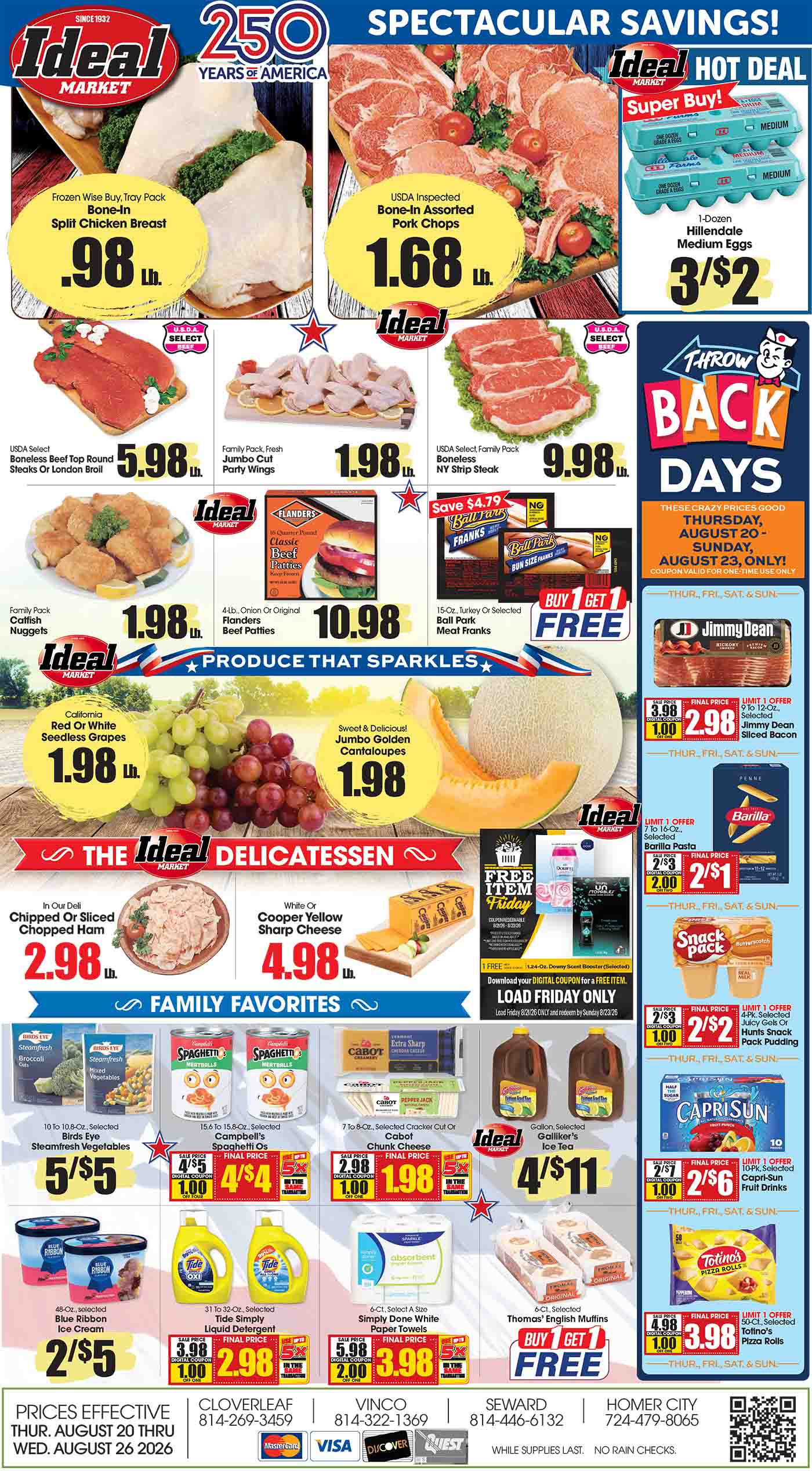 Ideal Market Advertised Specials Aug 20 thru 26, 2026 Page 1 of 4