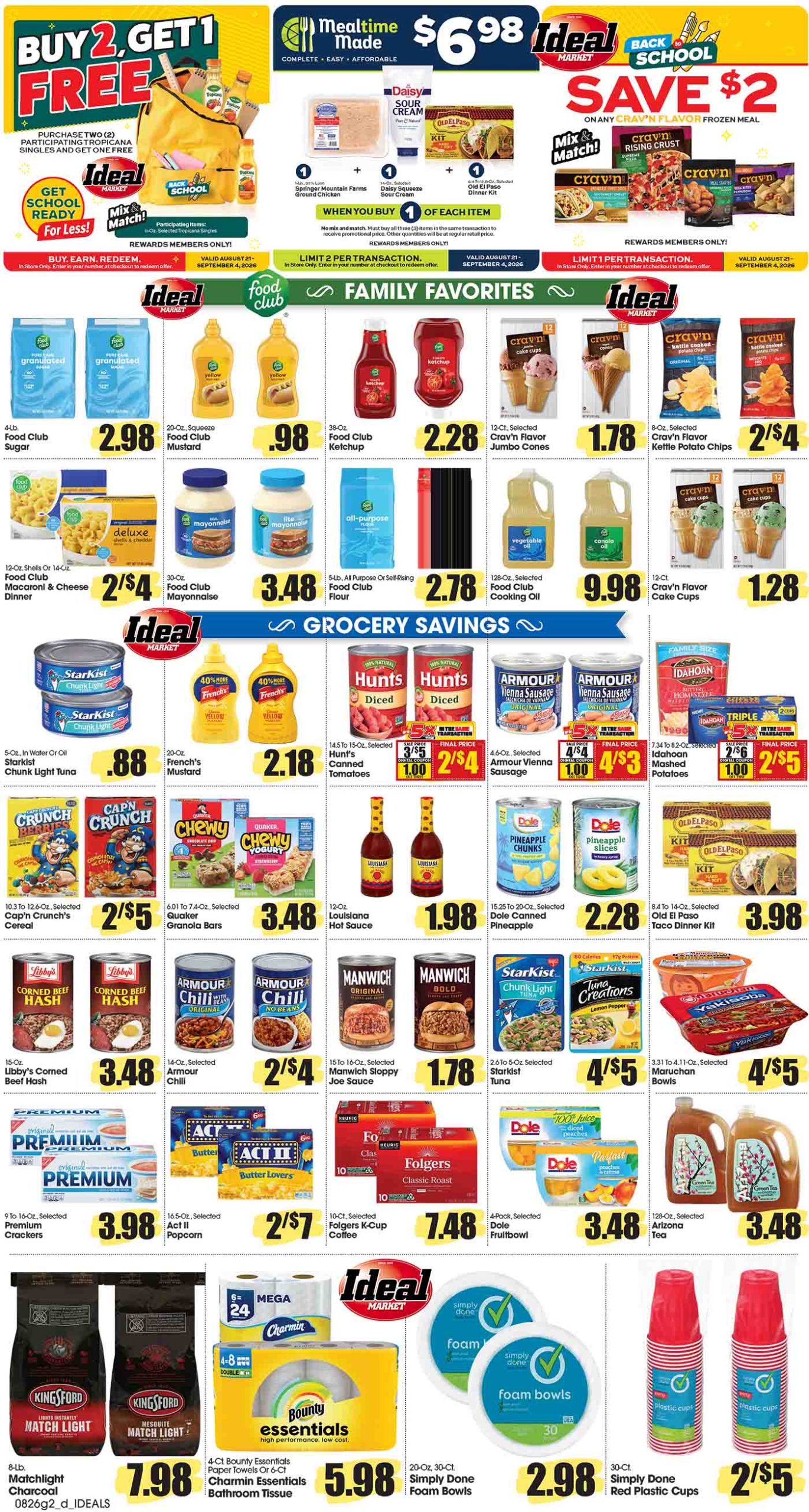 Ideal Market Advertised Specials Aug 27 thru Sept 2, 2026 Page 2 of 4