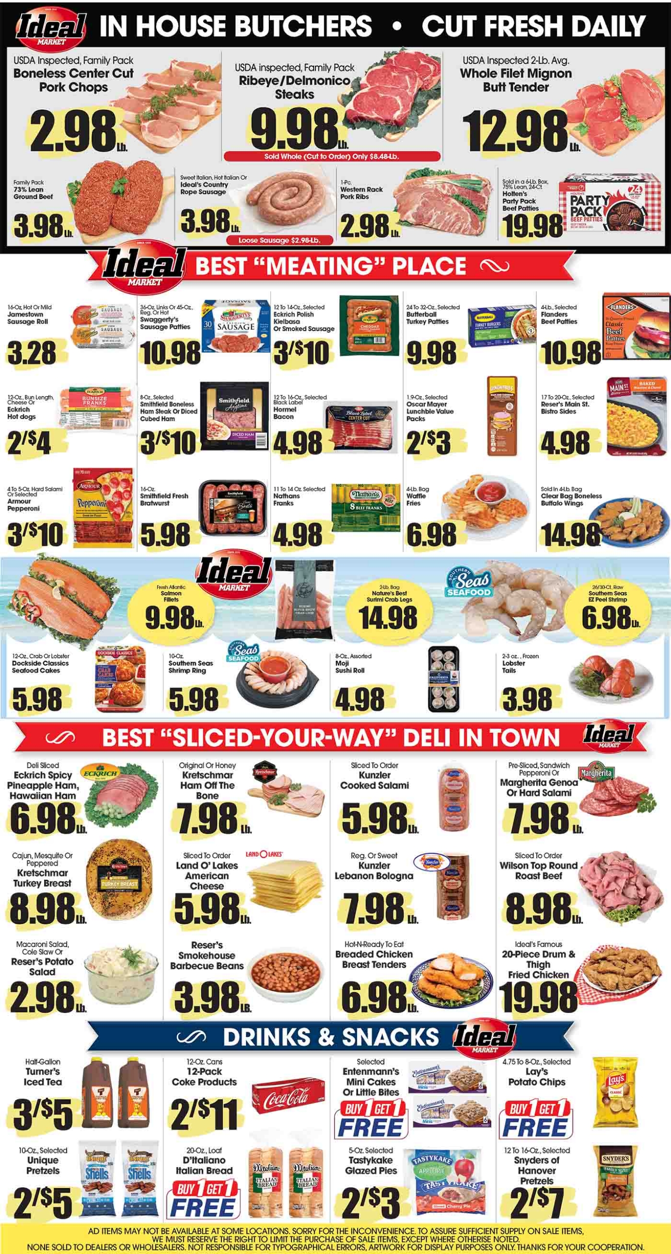 Ideal Market Advertised Specials Aug 27 thru Sept 2, 2026 Page 4 of 4