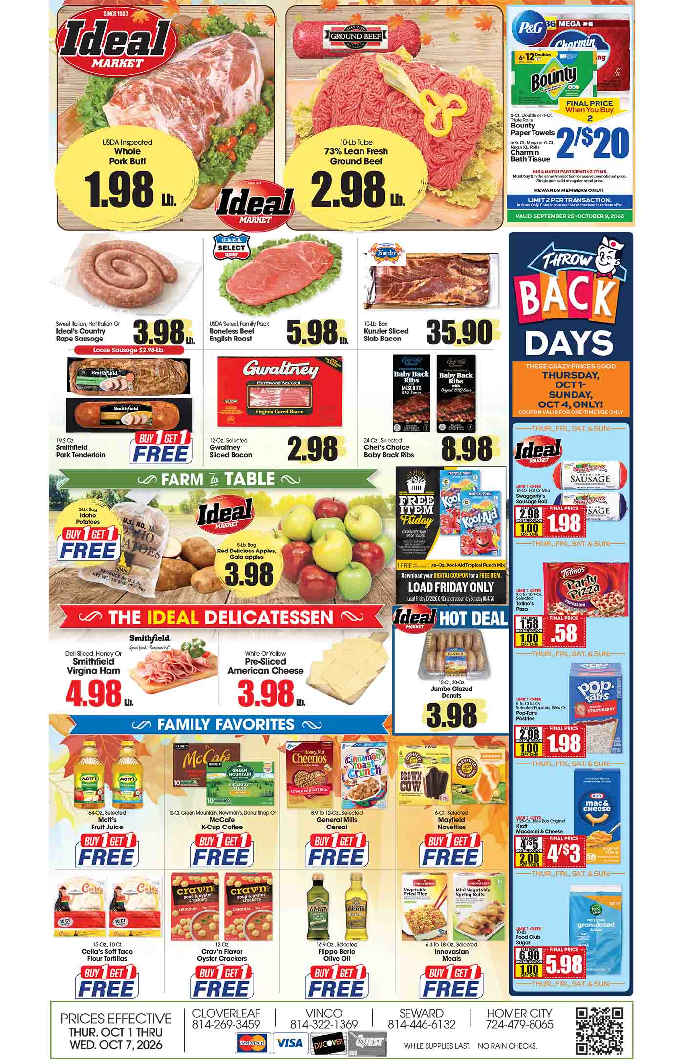 Ideal Market Advertised Specials October 1 thru 7, 2026 Page 1 of 4