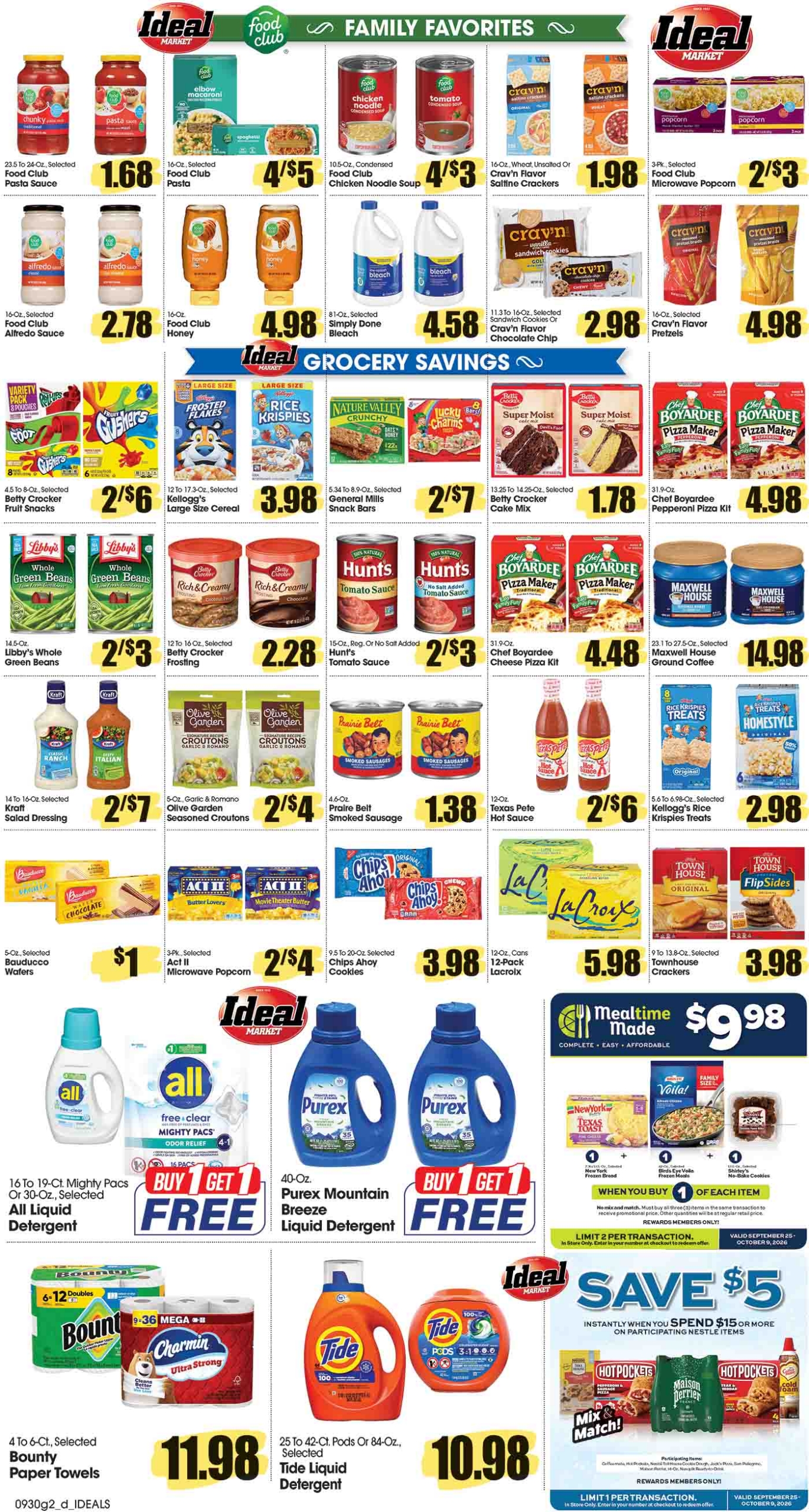 Ideal Market Advertised Specials October 1 thru 7, 2026 Page 2 of 4