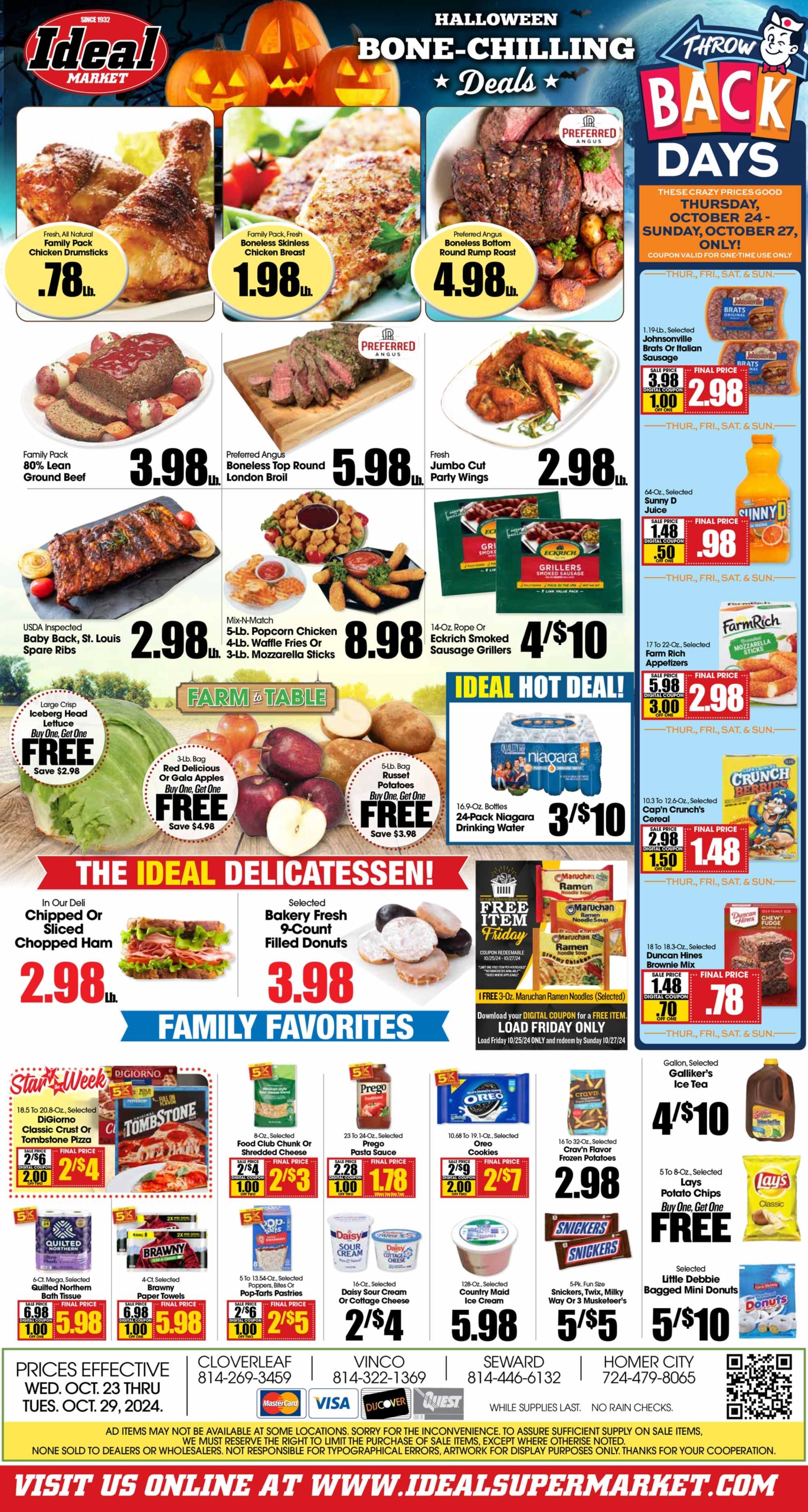 Ideal Market Advertised Specials Oct 23-29, 2024 Page 1 of 4